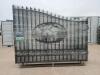 Unused Greatbear 20ft Iron Gate with ''DEER '' Artwork in the Middle Gate Frame - 2