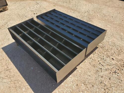 (2) 4Ft Unused Metal Bolt Bins