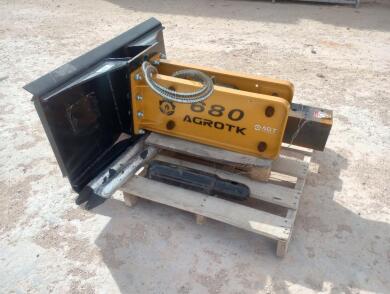 Unused Agrotk 680 Hydraulic Hammer (Skid Steer Attachment)