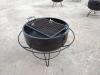 Unused 30" Fire Pit w/ Grill Plate - 2