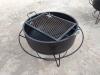 Unused 30" Fire Pit w/ Grill Plate - 2