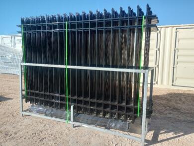 Unused Mobe Galvanized Steel Fence