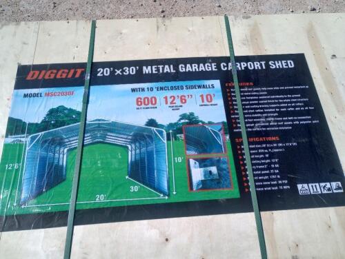 Unused Diggit 20Ft x 30Ft Carport Shed