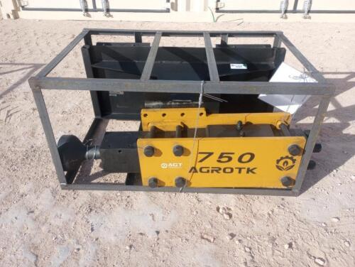 Unused Agrotk 750 Post Driver (Skid Steer Attachment