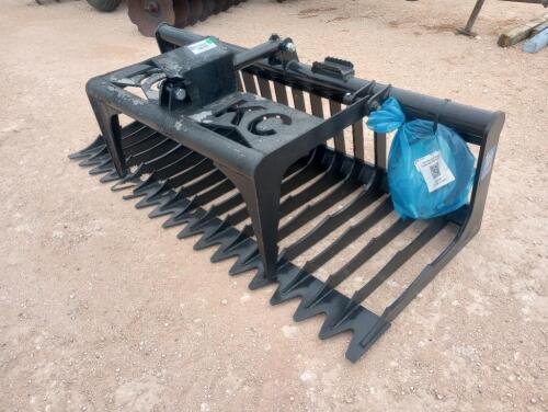 Unused KC Single Cylinder Skeleton Grapple Bucket