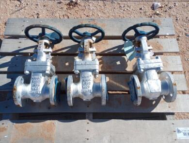 (3) Unused 2" 150 Gate Valves