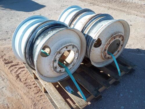 (5) Steel Truck Wheels 24.5