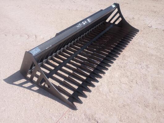 Unused 84" Rock Bucket (Skid Steer Attachment)