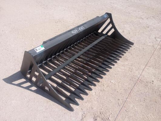 Unused 66" Rock Bucket (Skid Steer Attachment)