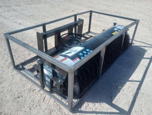 Unused Mower King SSAB72 Rotary Angle Broom (Skid Steer Attachment)