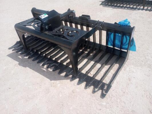 Unused KC Single Cylinder 76" Skeleton Grapple Bucket (Skid Steer Attachment)