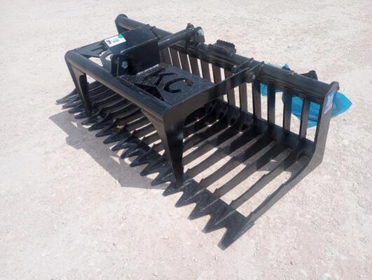 Unused KC Single Cylinder 76" Skeleton Grapple Bucket (Skid Steer Attachment)