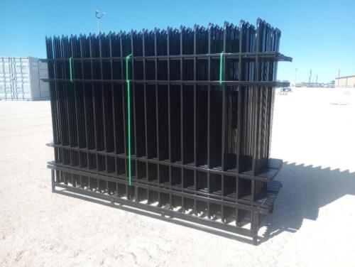 Unused Mobe Galvanized Steel Fence