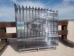 Unused Greatbear 14ft Iron Gate with ''Cow '' Artwork in the Middle Gate Frame - 2