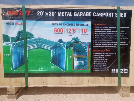 Unused Diggit 20Ft x 30Ft Carport Shed