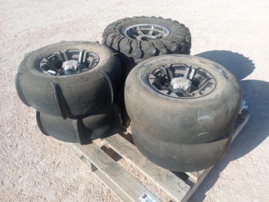 (6) Wheels w/Tires for Polaris RZR-900, Unused Seat Adjust for Polaris RZR-900