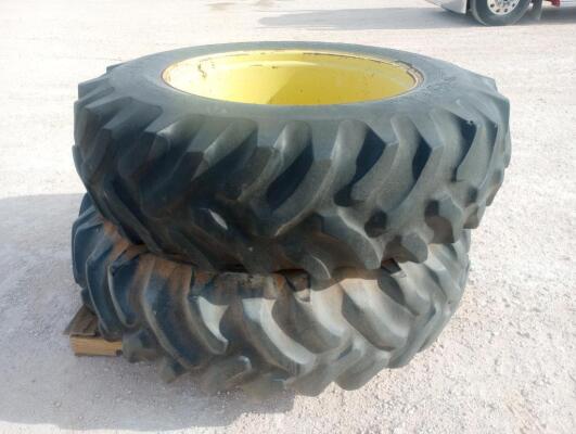 (2) John Deere Duals w/Tires 18.4-38