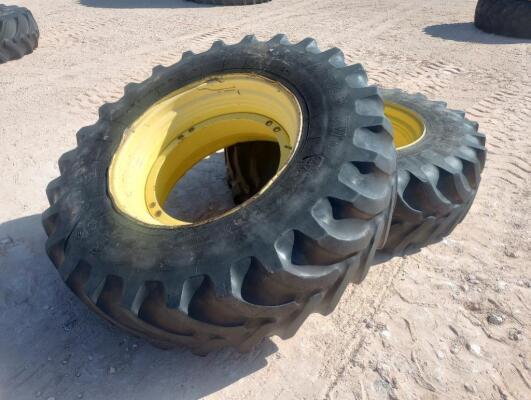 (2) John Deere Wheels w/Tires 420/90R30