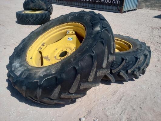 (2) John Deere Duals w/Tires 18.4R38