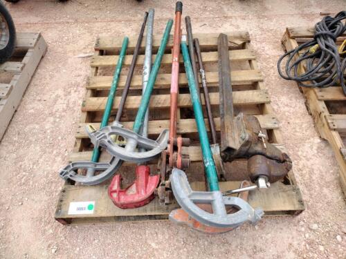 Pallet of Conduit Benders/Wilton Bench Vise