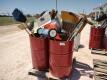 Lot of Misc Shop Brooms/Shovels and Post Hole Drivers
