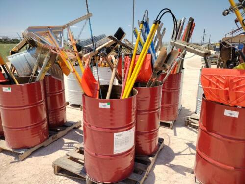 Lot of Misc Shop Brooms/Rakes