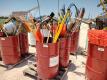 Lot of Misc Shop Brooms/Rakes