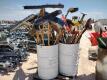 Lot of Misc Shop Brooms/Shovels and Rakes