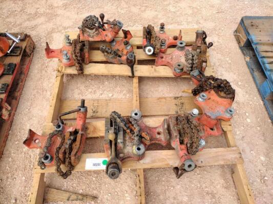 Pallet of Ridgid Chain Vises