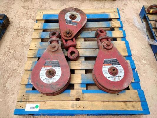 (3) Johnson 22 Tons Sheave Blocks
