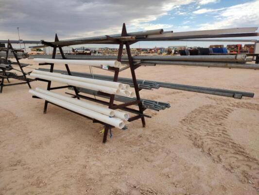 Pipe Storage Rack w/Misc Conduit & Tubing
