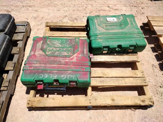 (2) 767 Hydraulic Hand Pump Knockout Die Punch Conduit Sets