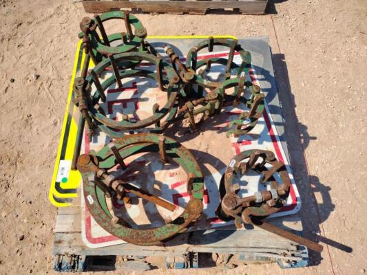 (6) Line Up Pipe Clamps