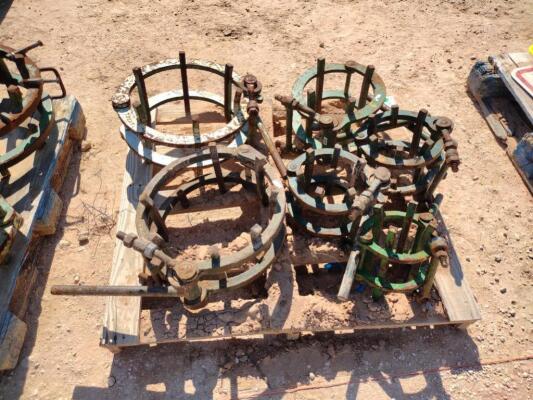 (6) Line Up Pipe Clamps
