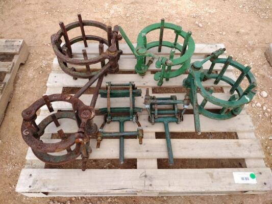 (6) Line Up Pipe Clamps