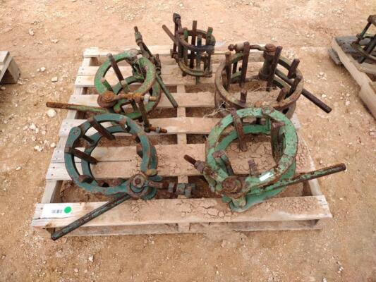 (6) Line Up Pipe Clamps