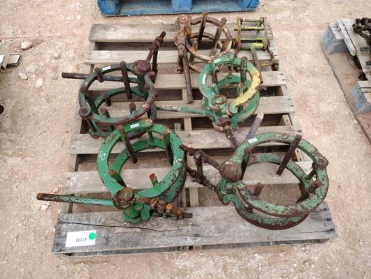 (6) Line Up Pipe Clamps