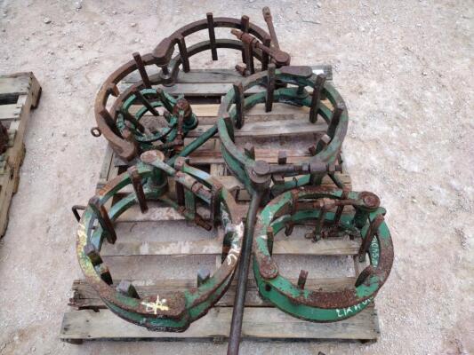 (5) Line Up Pipe Clamps
