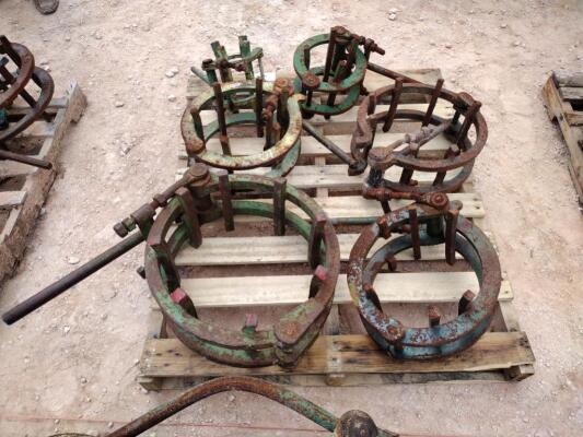 (6) Line Up Pipe Clamps