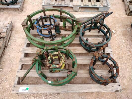 (6) Line Up Pipe Clamps