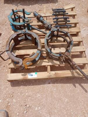 (4) Line Up Pipe Clamps