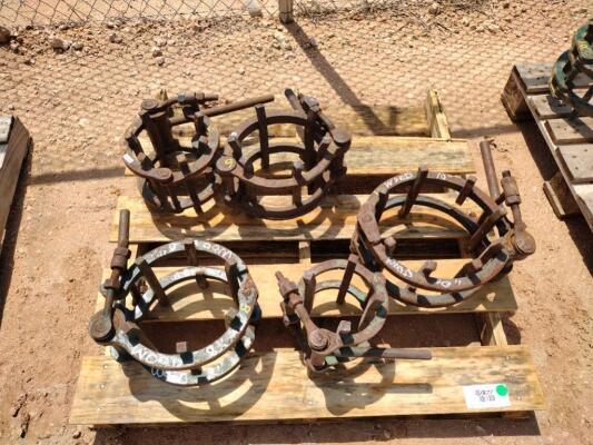 (5) Line Up Pipe Clamps