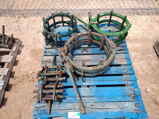 (5) Line Up Pipe Clamps