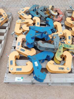 Pallet of Misc 3 Ton Beam Clamps