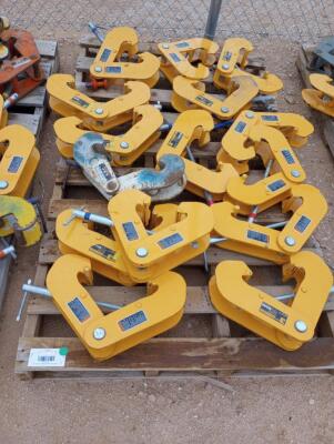 Pallet of Misc 3 Ton Beam Clamps
