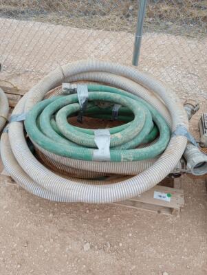 Pallet w/ Misc Discharge Hoses