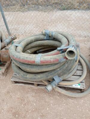 Pallet w/ Misc Discharge Hoses