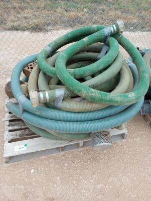Pallet w/ Misc Discharge Hoses