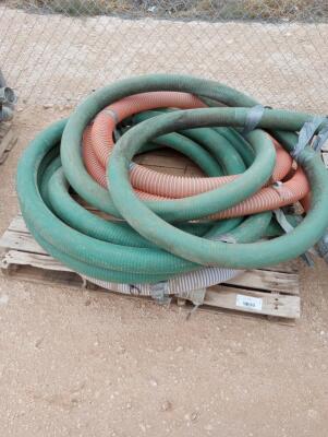 Pallet w/ Misc Discharge Hoses