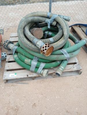 Pallet w/ Misc Discharge Hoses